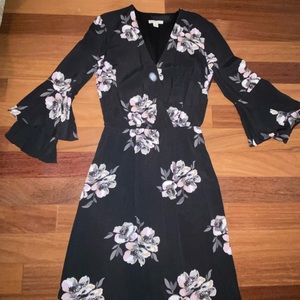 Xsmall black floral dress